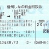 信州しなの料金回数券