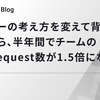メンバーの考え方を変えて背中を押したら、半年間でチームのPullRequest数が1.5倍になった話