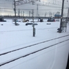 米原駅に着いたら雪