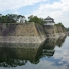 日本　大阪城の美しい石垣 