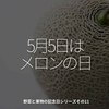1646食目「5月5日はメロンの日」野菜と果物の記念日シリーズその11