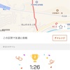 水たまりを避けながら