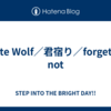 White Wolf／君宿り／forget me not