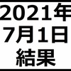 2021年7月1日結果　ひどい相場で含み損は82万円に