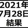 2021年７月28日結果　日本株軟調