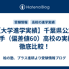 【大学進学実績】千葉県公立3番手（偏差値60）高校の実績を徹底比較！