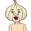 かわいいニンニク のイラスト