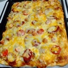休日ランチ　テッパンの具だくさんのミックスカレーピザの一枚