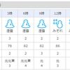 明日、雪の予報が出てる