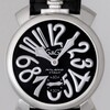 ガガミラノ GAGAMILANO マニュアル 48mm 手巻き 5010.4 ブラック皮 ブラック/シルバーアラビア