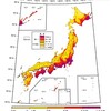 今後３０年間に震度６弱以上の揺れ予測の確率