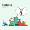 【英語】Geminiに、「bootstrap」の意味を表現するイラストを描いてもらった