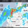 北陸豪雨と機窓からの積乱雲