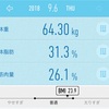 2018/09/06 (木) 64.3kg➡️
