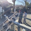 神明神社の幟建て
