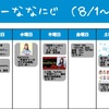 今週のナナニジ(8/1~8/7)