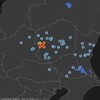 夜だるま地震速報、最大震度３、栃木県南部