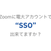 【再チェック】Zoomにちゃんと電大のアカウントでSSOできてますか？