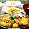 ♪栗と手羽元の照り煮＆アスパラのおかかあえ♪