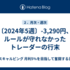 〔2024年5週〕-3,290円、ルールが守れなかったトレーダーの行末