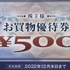 こちらも使うのを忘れていた株主優待券（雑日記・令和4年11月）