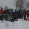 中国山地の雪山。