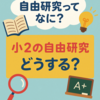 自由研究ってなに？小2ママの大混乱から始まった夏休み