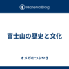 富士山の歴史と文化