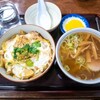 東京庵＠函館十字街　玉子丼塩ラーメンのセット