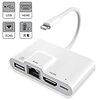 Lightning HDMI+USB+RJ45 変換アダプター iPhone iPad 専用 ライトニングカメラ変換アダプター 有線lan HDMI 変換ケーブル 4in1 Lightning - Digital AVアダプタ アプリ不要 iPhone 11/11 Pro/11 Pro Max/XR/XS/XS/SE/8/8plus iOS 9.3以降に対応 [アップグレード版] Anytrox