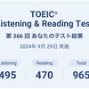 TOEIC 第366回 結果