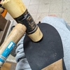 革靴のレザーソールにハーフラバーを貼る
