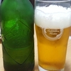お刺身、野菜炒め、ハートランド