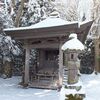 雪の高館義経堂