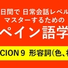 60日間で日常会話レベルをマスターするためのスペイン語学習　LECCION９ 形容詞(色､状態) 