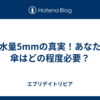 降水量5mmの真実！あなたの傘はどの程度必要？