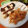 蒟蒻と干し椎茸と高野豆腐のフキ味噌のせ串