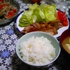 本日（5/5）の晩御飯：豚肉の生姜焼き＋ひき肉とれんこんのそぼろ煮