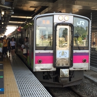 平成27年　701系０番台N35編成に「奥羽本線110周年」ヘッドマーク掲出