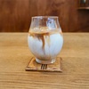 松陰神社前の「BLUEM COFFEE COUNTER」でCoffee jelly、カフェラテ（アイス）。
