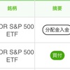 SPDR S&P500 ETF（SPY）微々たる配当金が入金されていた。