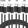 iPhone ライトニングケーブル 充電ケーブル 【4本セット 0.25m+1m+1m+2m 】 lightning ケーブル 柔軟性あり データ転送 快速充電 アイフォン ケーブル iPhone 11/XS Max/XS/XR/X/8 Plus/7Plus/8/7/iPad/iPod 対応(ブラック)