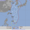 台風九号　ちょっと東に。太平洋高気圧頑張れ！！