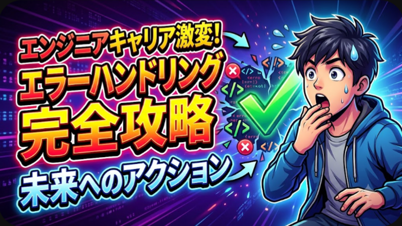 エンジニアのキャリアを激変させるエラーハンドリング完全攻略と未来への具体的アクション