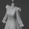 【Blender3.6】ワンピース・ドレス・服のパーツ分け・下絵なしのモデリング方法