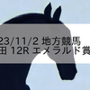 2023/11/2 地方競馬 園田競馬 12R エメラルド賞C2
