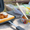 本宮山で缶詰を使ったお手軽ホットサンド（とりたまホットサンド）
