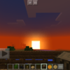 MinecraftPEもやってます3　夕暮れ空とログハウス風ペンション