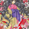 「秋桜の姫」色鉛筆＆鉛筆オリジナルイラスト：一年経っても変わり映えしてないブログ（再掲）