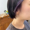 キレイな金髪になりたい方にオススメ【ブラック×バイオレット】のコントラストカラー